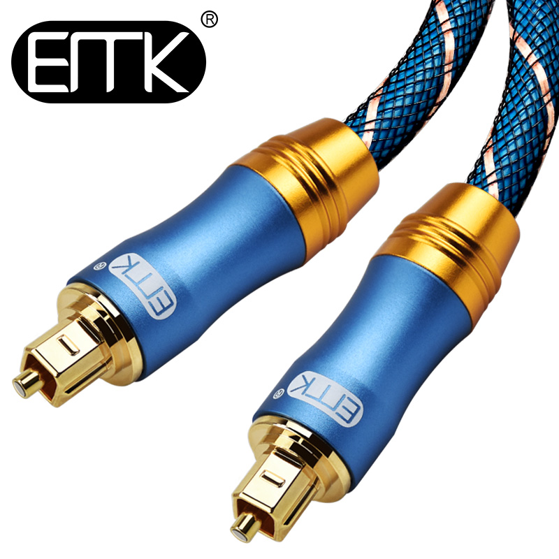 EMK数字光学音频电缆5.1 SPDIF光缆光纤Toslink电缆2m 5m 10m 15m